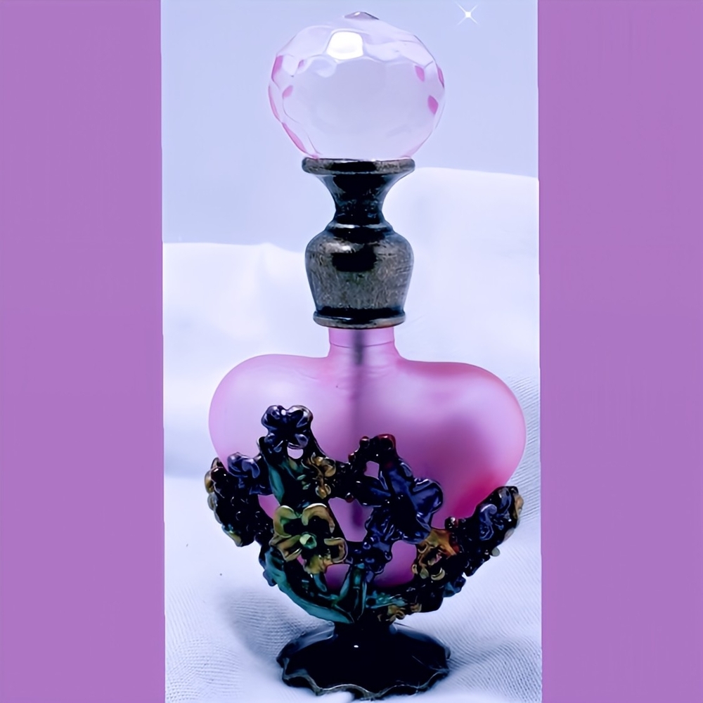 Stunning Vintage Inspired Heart Shaped Perfume Bottle